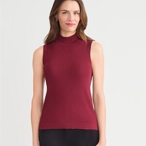 NWT Jones New York Sutton Mock Neck Tank Top Large